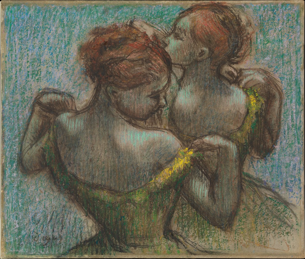 Két táncos, félalakos ábrázolás alkotó: Edgar Degas