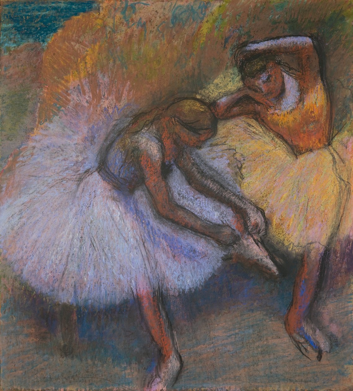 Két táncosnő, 1898 körül (pasztell, papír) alkotó: Edgar Degas