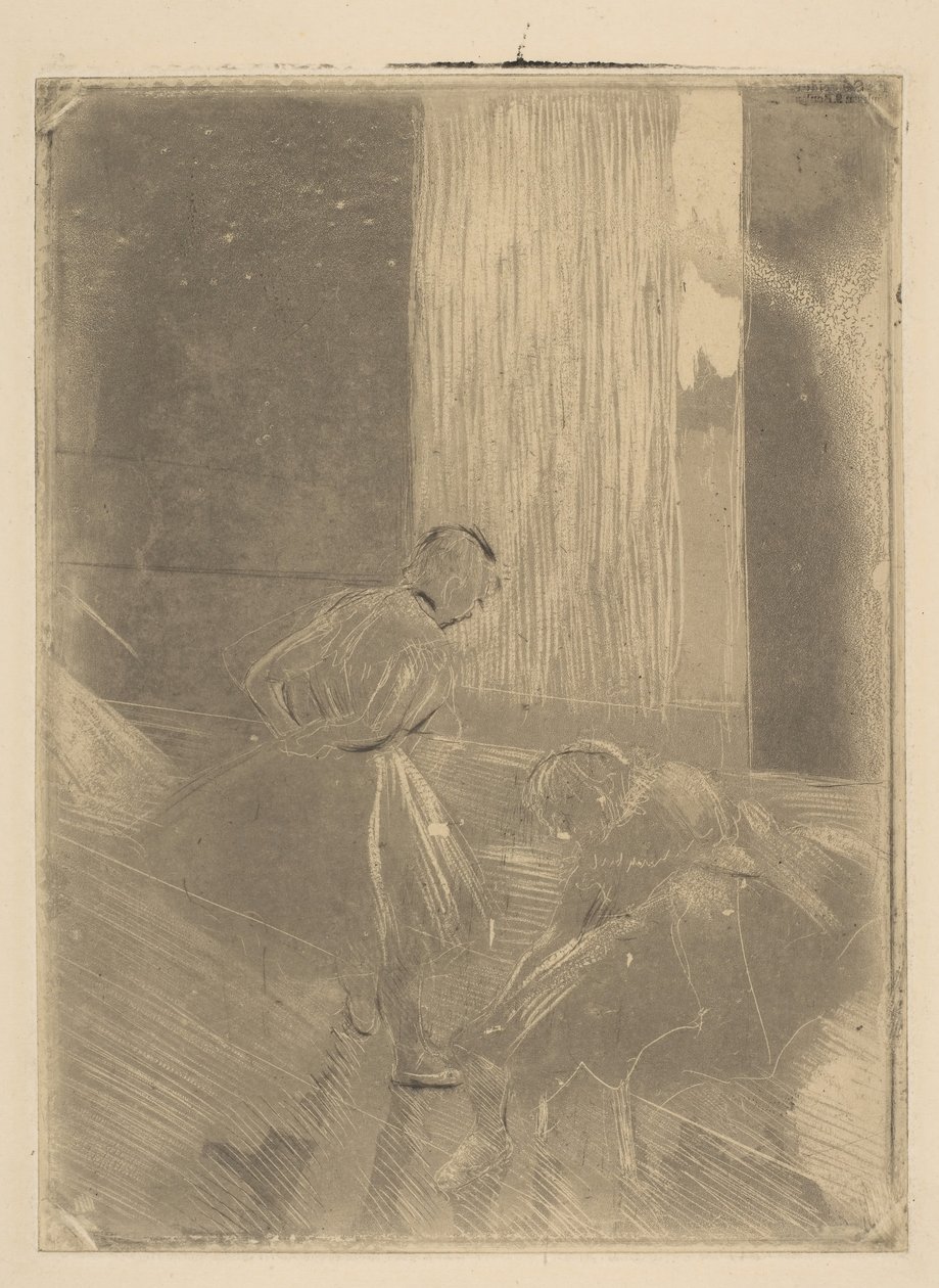 Két táncos egy próbateremben, 1877-78. alkotó: Edgar Degas