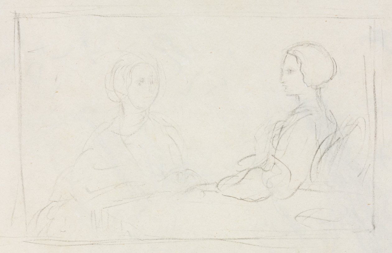 Két ülő nő verso, 1856-1860. alkotó: Edgar Degas