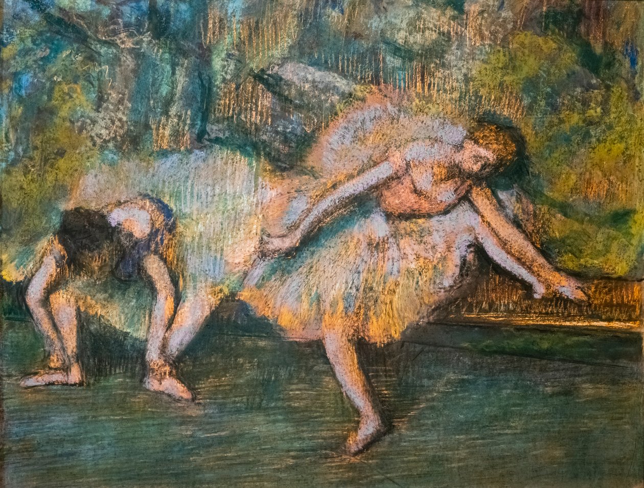 Két táncos. 1900 körül. Pasztell, papír, karton. alkotó: Edgar Degas