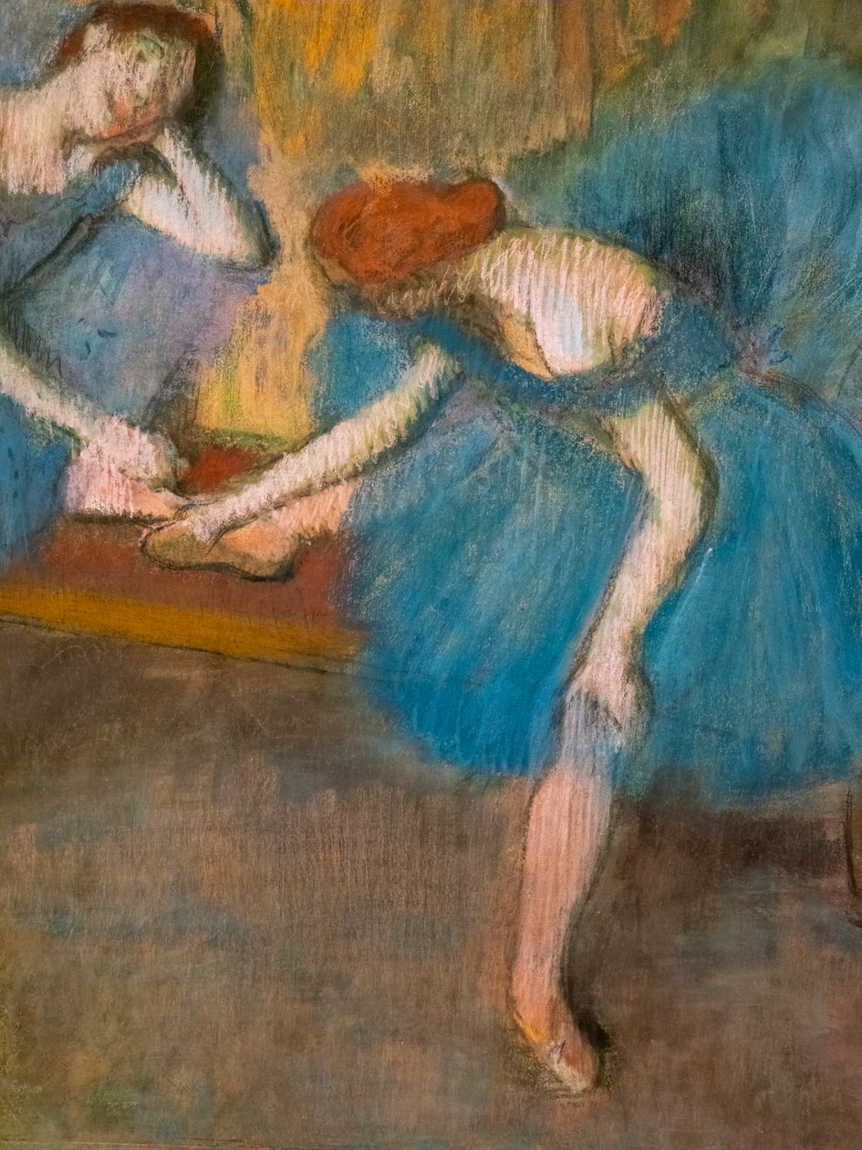 Két pihenő táncos (más néven „kék táncosok”) (részlet). 1898 körül. Pasztell finom velin papíron. alkotó: Edgar Degas