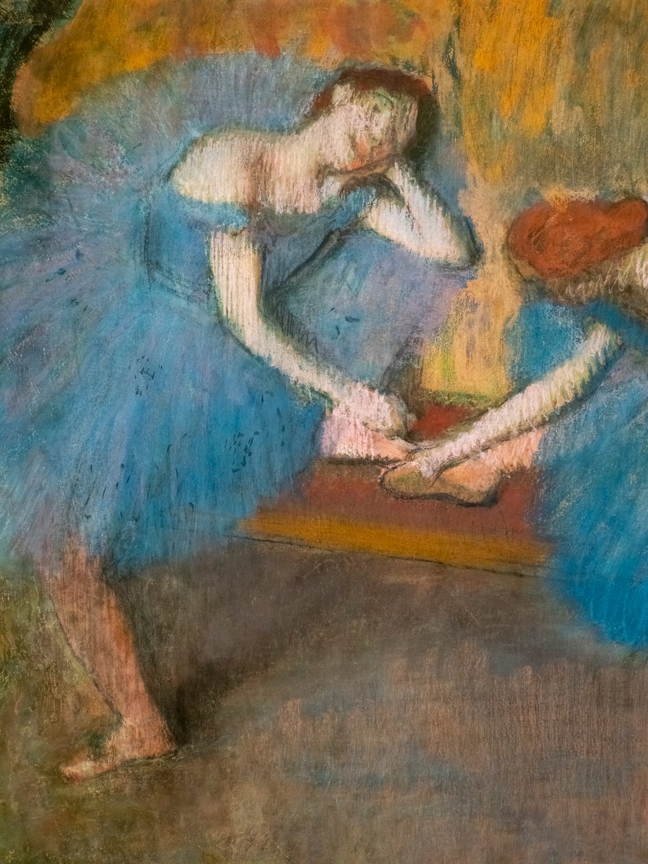 Két pihenő táncos (más néven „kék táncosok”) (részlet). 1898 körül. Pasztell finom velin papíron. alkotó: Edgar Degas
