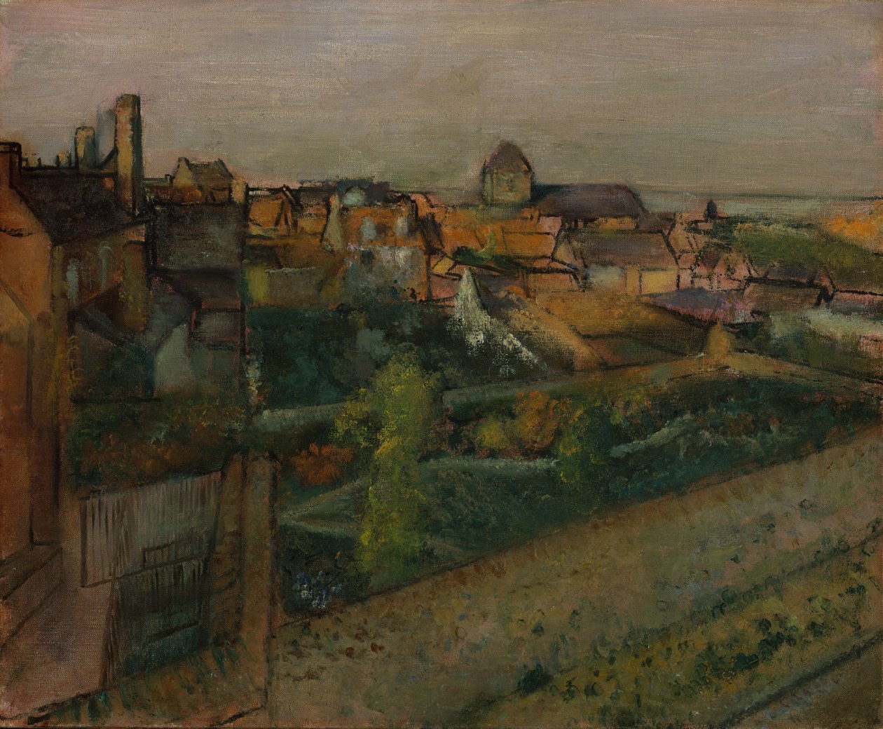 Saint-Valéry-sur-Somme látképe, 1896-98. alkotó: Edgar Degas