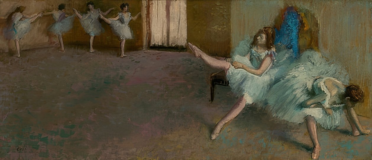 A balett előtt. 1890/92 alkotó: Edgar Degas