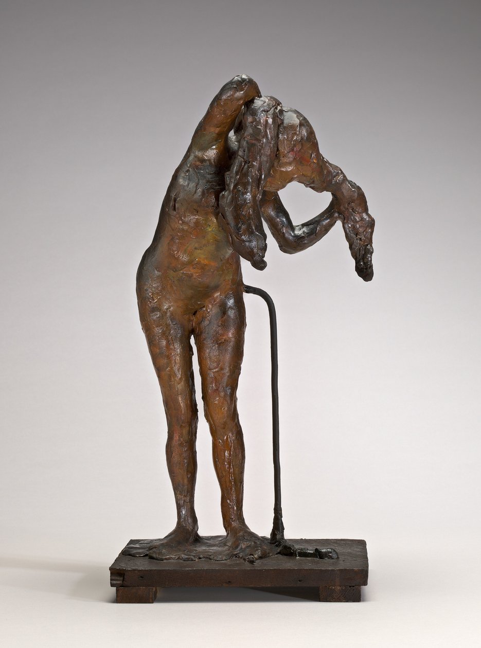 Haját rendező nő, valószínűleg az 1880-as évek végén, 1890-es években. alkotó: Edgar Degas