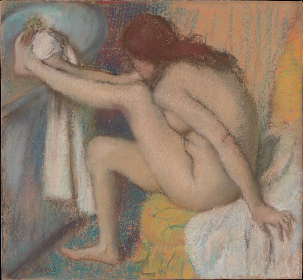 Lábát szárító nő alkotó: Edgar Degas