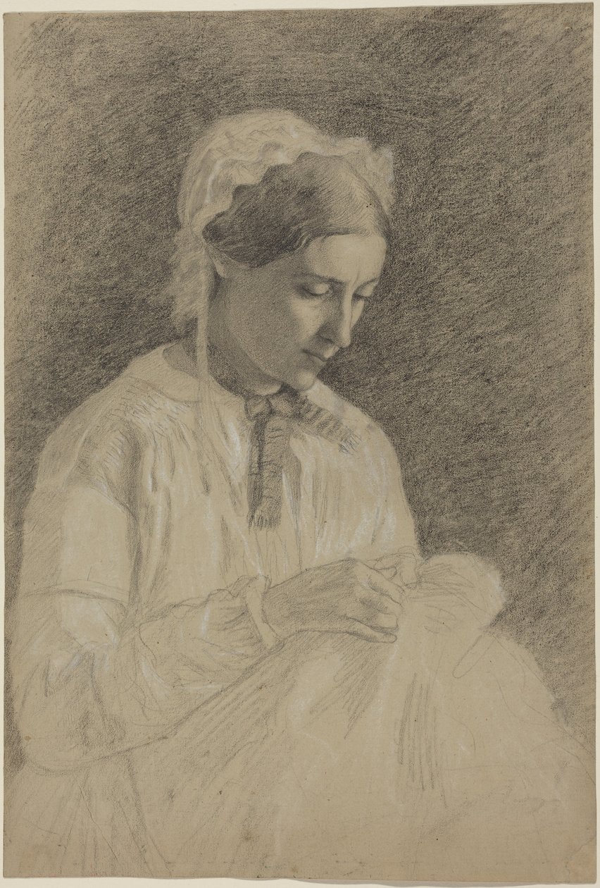 Hímző nő alkotó: Edgar Degas
