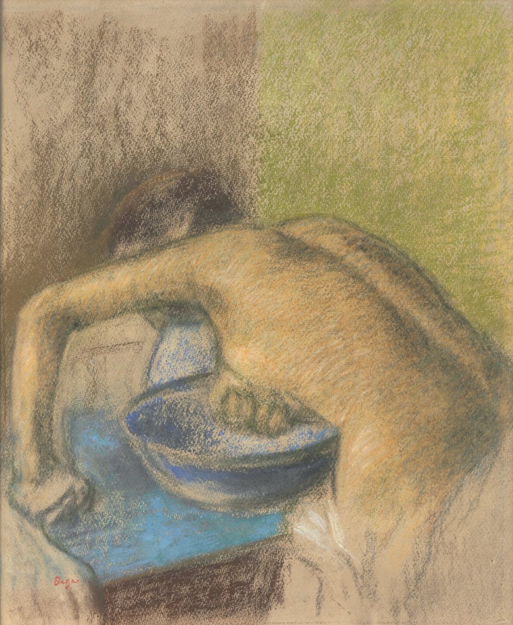 Nő a WC-jében; Femme a sa toilette, 1888-1892 körül alkotó: Edgar Degas
