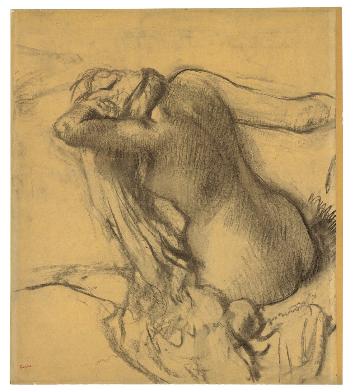 Haját szárító nő, 1890-95 körül alkotó: Edgar Degas