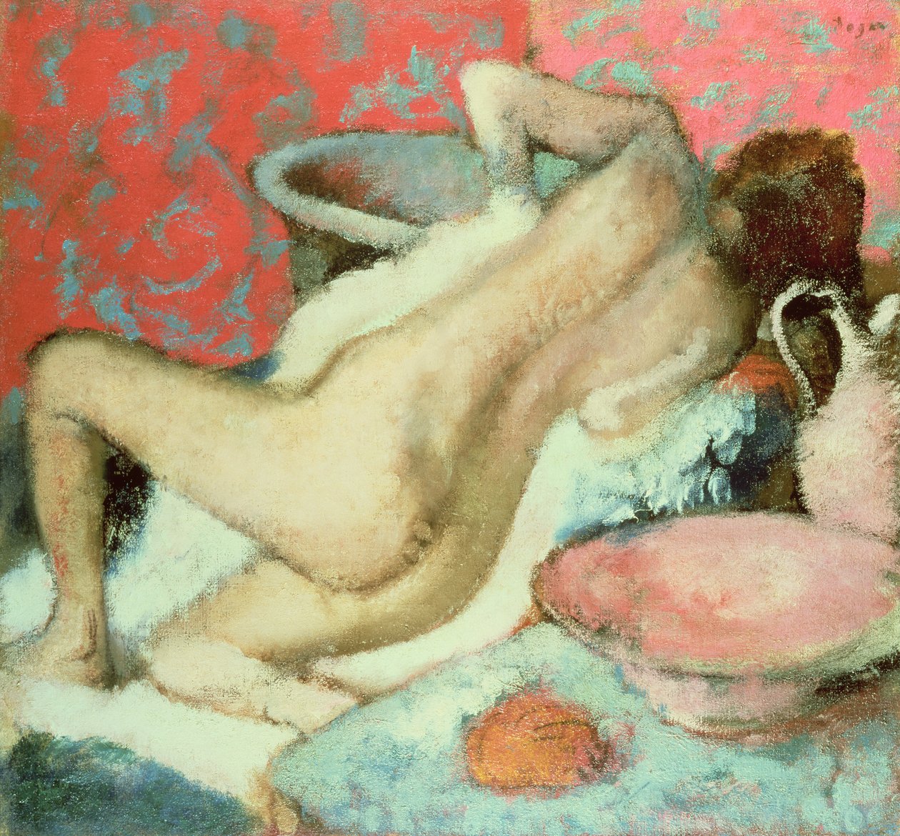 Magát szárító nő, 1896 alkotó: Edgar Degas