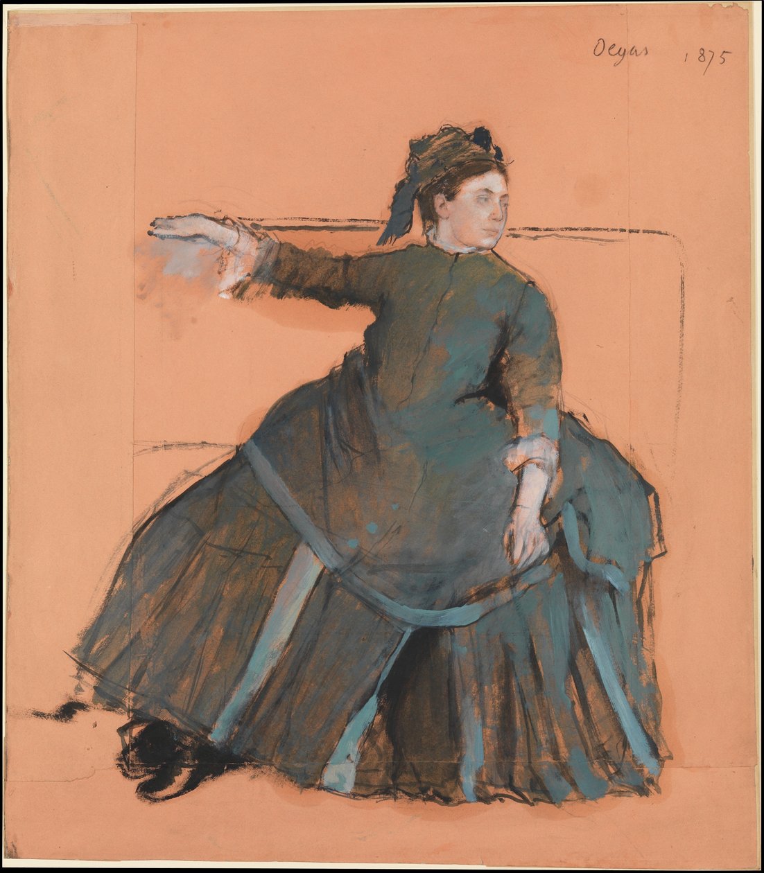 Frau auf einem Sofa alkotó: Edgar Degas