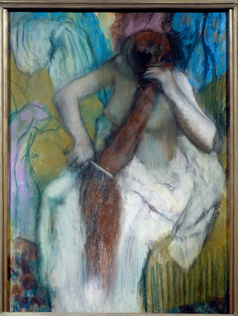 Női stílus vagy haj Pasztell, Edgar Degas (1834-1917) 1887-1890 Dim. 0,87x0,57 m Párizs, Muse d