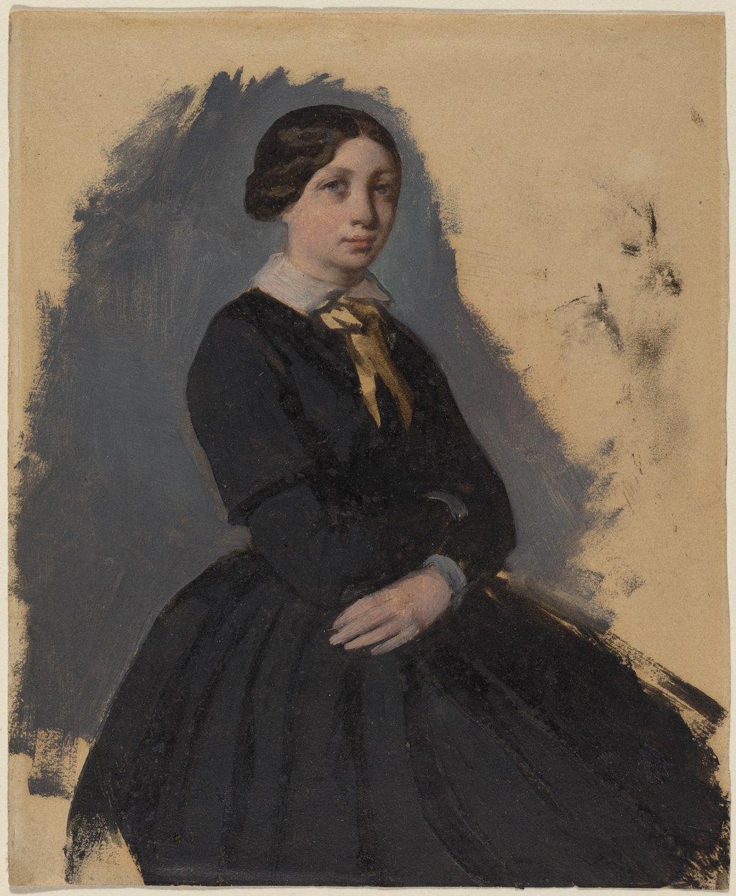 Fekete ruhás fiatal nő alkotó: Edgar Degas