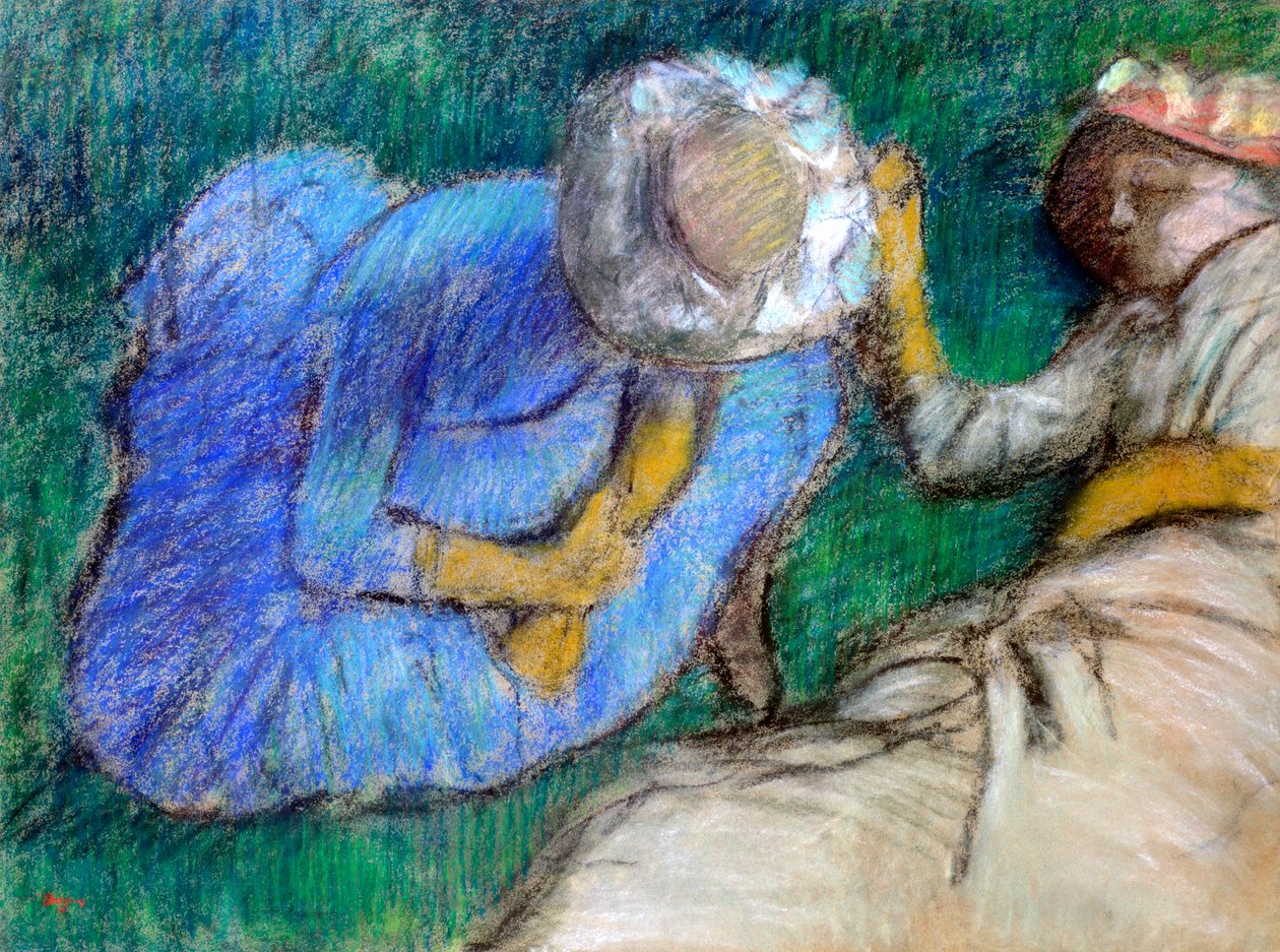 Fiatal nők pihennek, 19. század vége – 20. század eleje alkotó: Edgar Degas