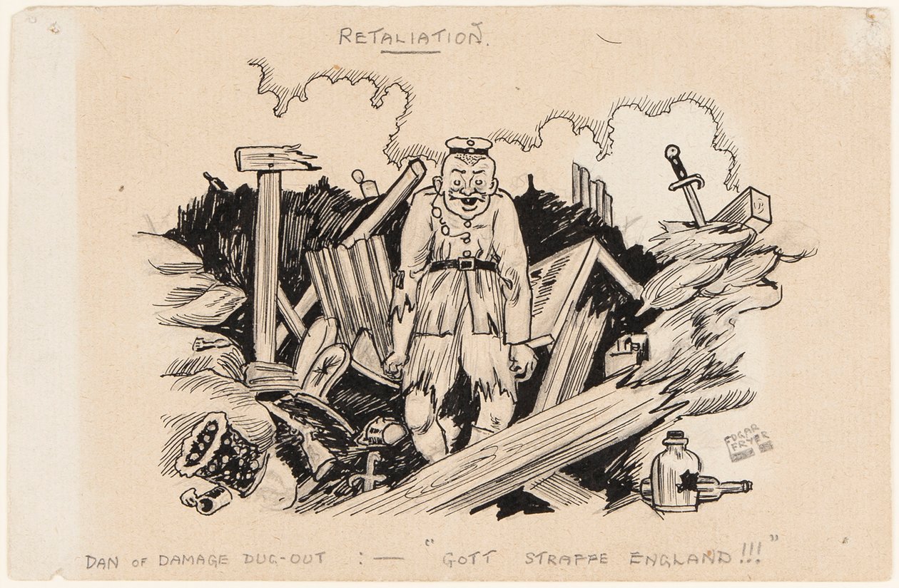 Retaliation, Dan of Damage Dug-Out: God Punish England!!!, 1917 alkotó: Edgar Fryer