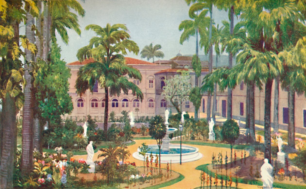 Az Itamaraty-palota kertje – Külügyminisztérium, 1914 alkotó: Edgar L. Pattison