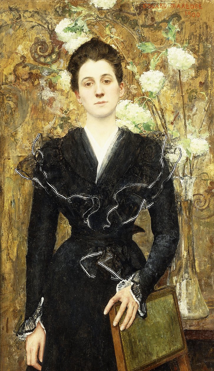 A lilák asszonya; La Dame aux Lilas alkotó: Edgar Maxence