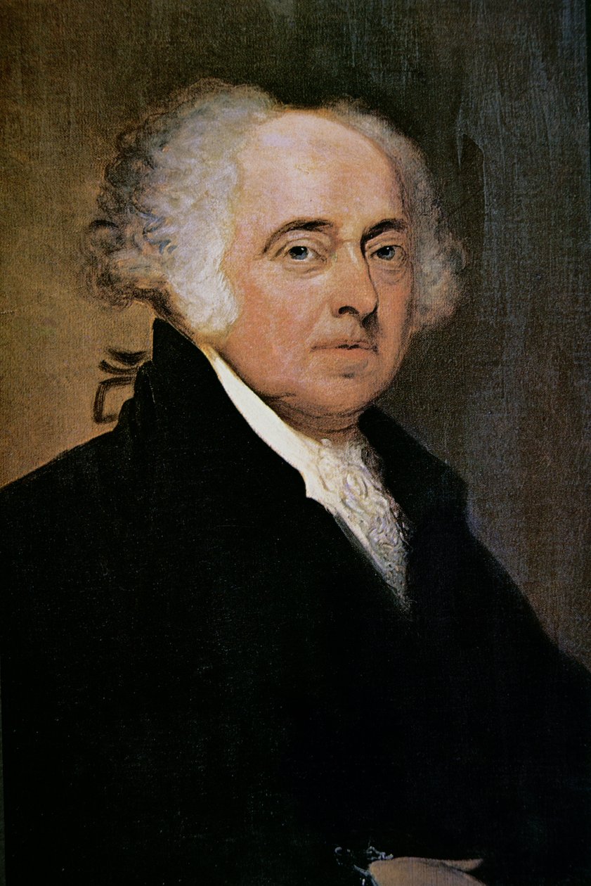 John Adams elnök (1735-1826) (színes litográfia) alkotó: Edgar Parker