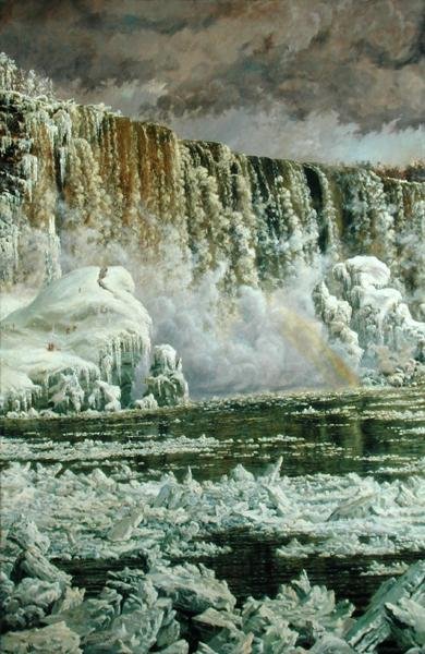 Niagara-vízesés télen alkotó: Edgar Spier Cameron