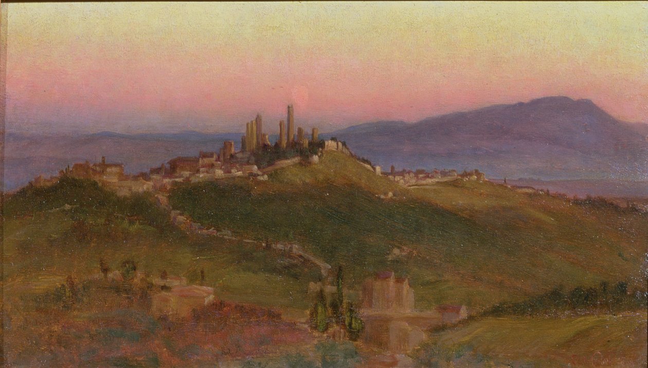 San Gimignano látképe, 1898 alkotó: Edith Ridley Corbet