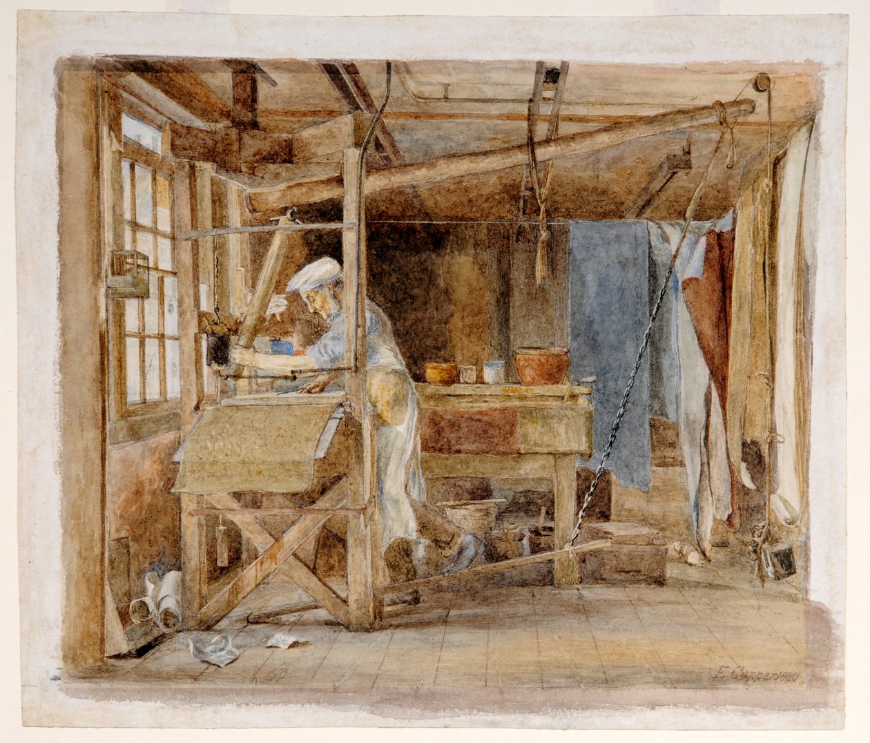Blokknyomtatás: Jeffrey and Co., Liverpool Road, Islington, London, 1880 körül (akvarell papíron) alkotó: Edith Capper