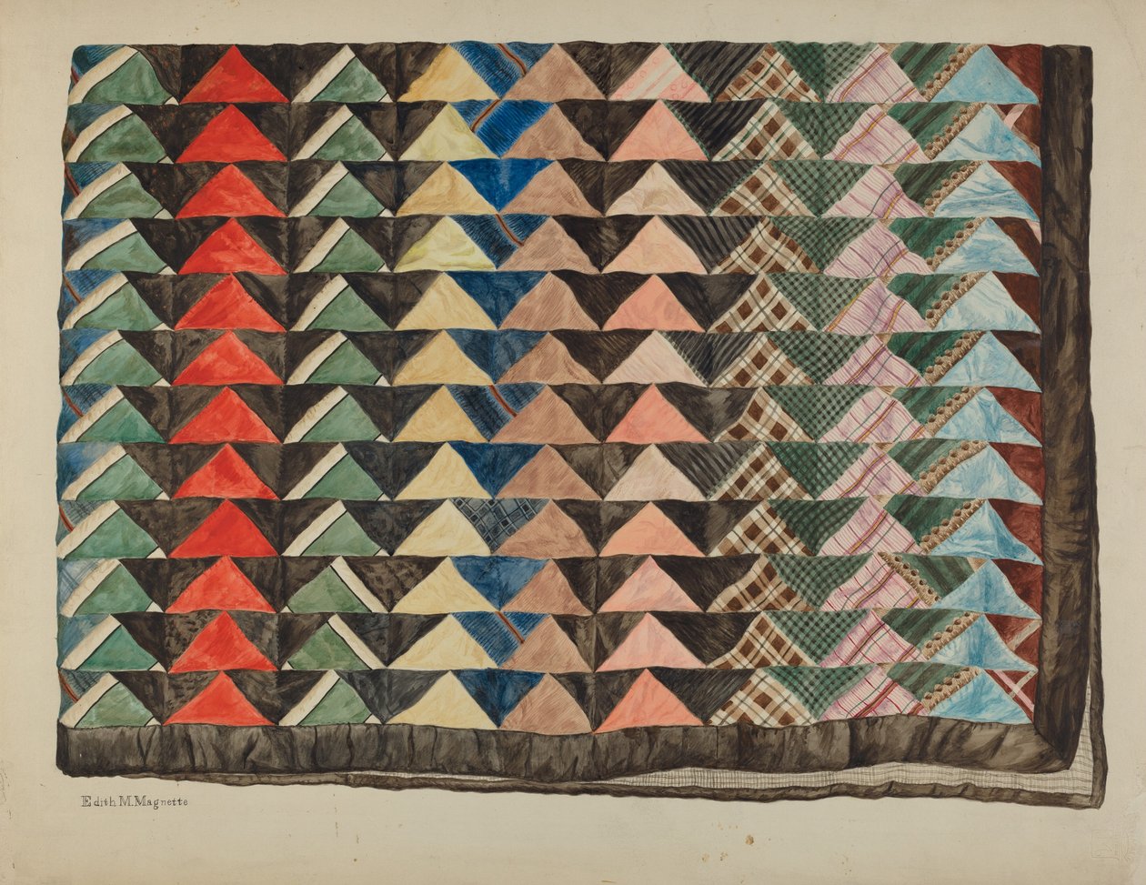 Patchwork paplan alkotó: Edith Magnette