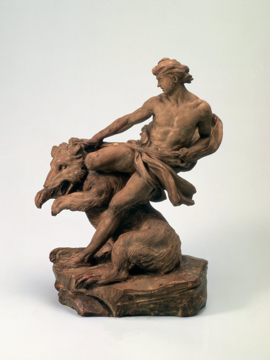 Atléta medvével, 1735 (terrakotta) (73702 pár) alkotó: Edmé Bouchardon
