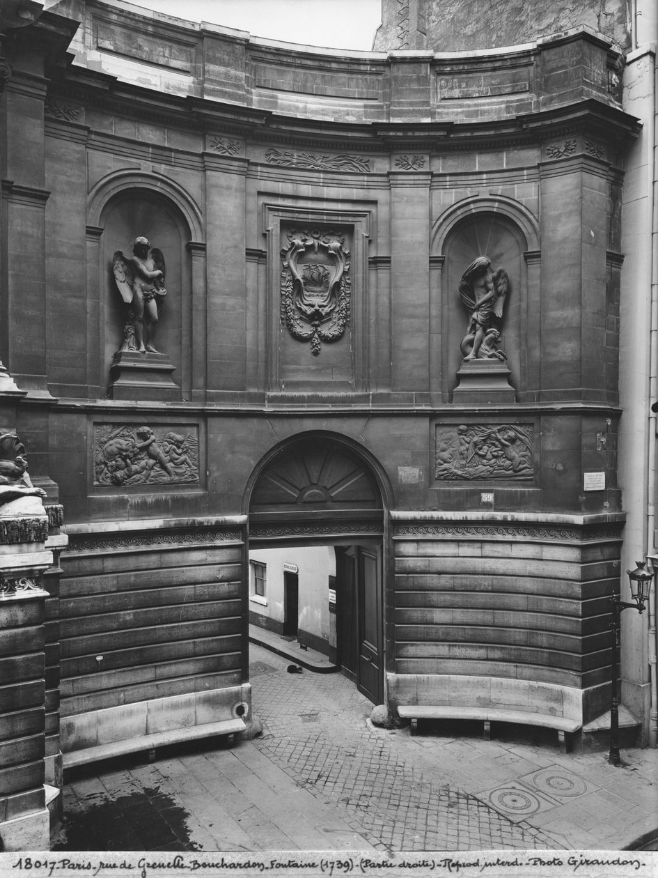 Kilátás a Négy évszak szökőkútjára, jobb oldali rész, rue de Grenelle, 1739-46 (részlet) (lásd még: 346093, 346094, 346096, 346097) alkotó: Edmé Bouchardon