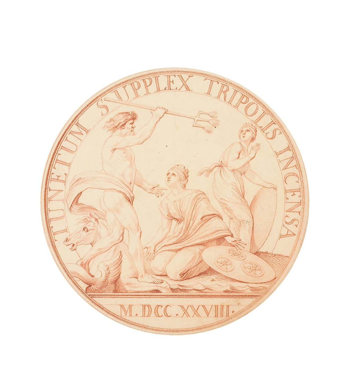 Tripoli bombázása és a jelen és Algír kormányzóság behódolása, 1728 alkotó: Edmé Bouchardon