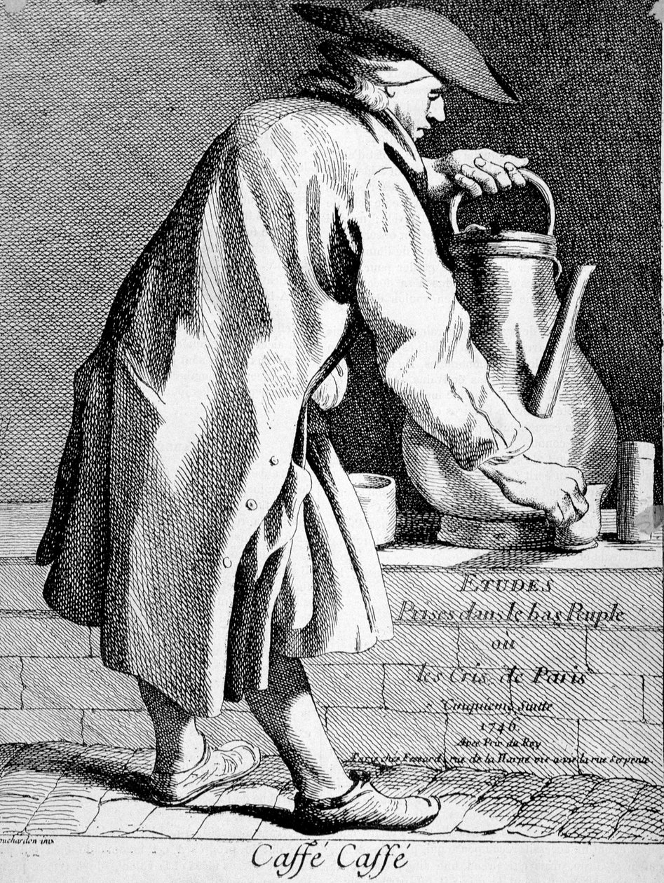 Kávékereskedő - Bouchardon rajza alkotó: Edmé Bouchardon
