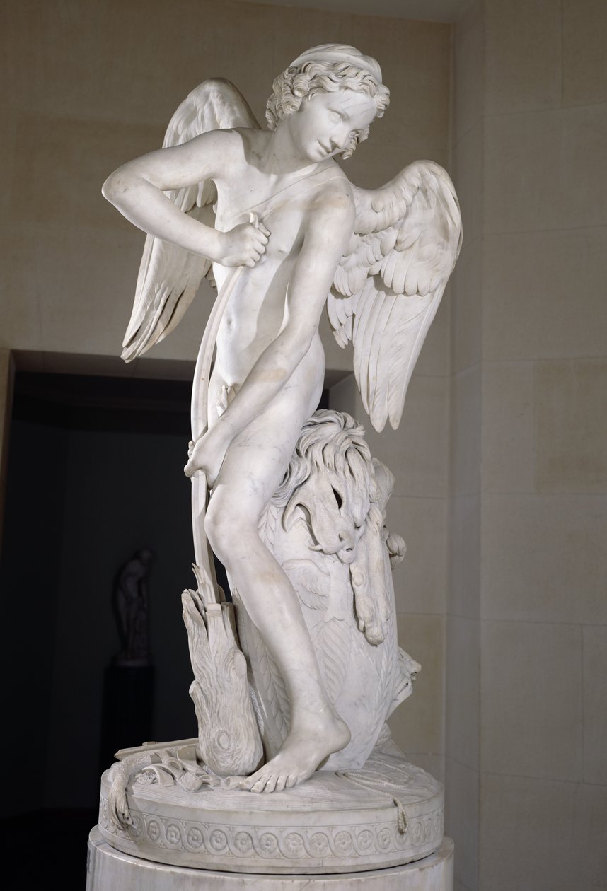 Ámor íját farag a Herkules klubból, 1747-50 (márvány) (lásd még: 234450) alkotó: Edmé Bouchardon