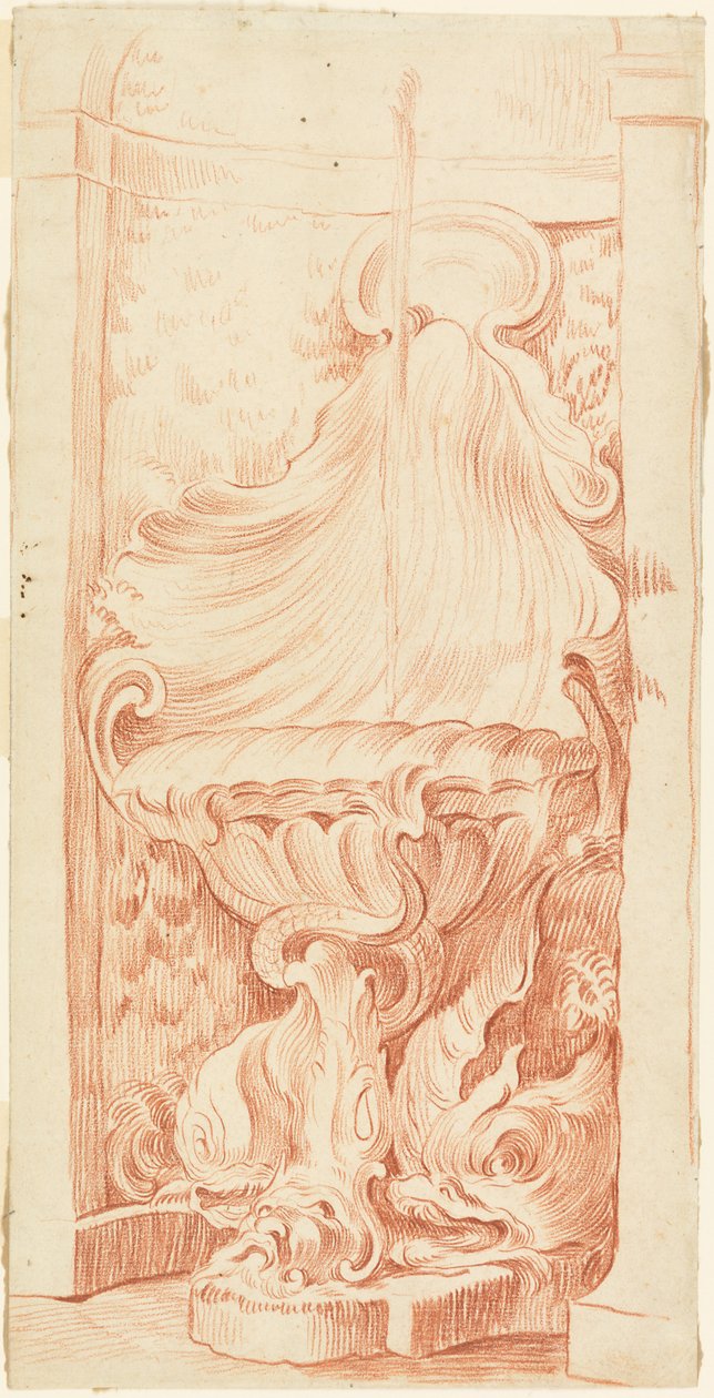 Design for Fountain in Niche alkotó: Edmé Bouchardon