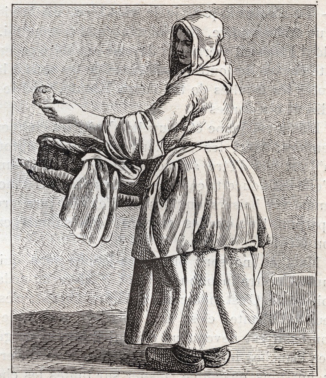 A sült alma kereskedője - Pepetit metier de Paris (Tanulmányok az alsó népről, avagy a párizsi válságról) - Edme Bouchardon (1698-1762) metszet alkotó: Edmé Bouchardon