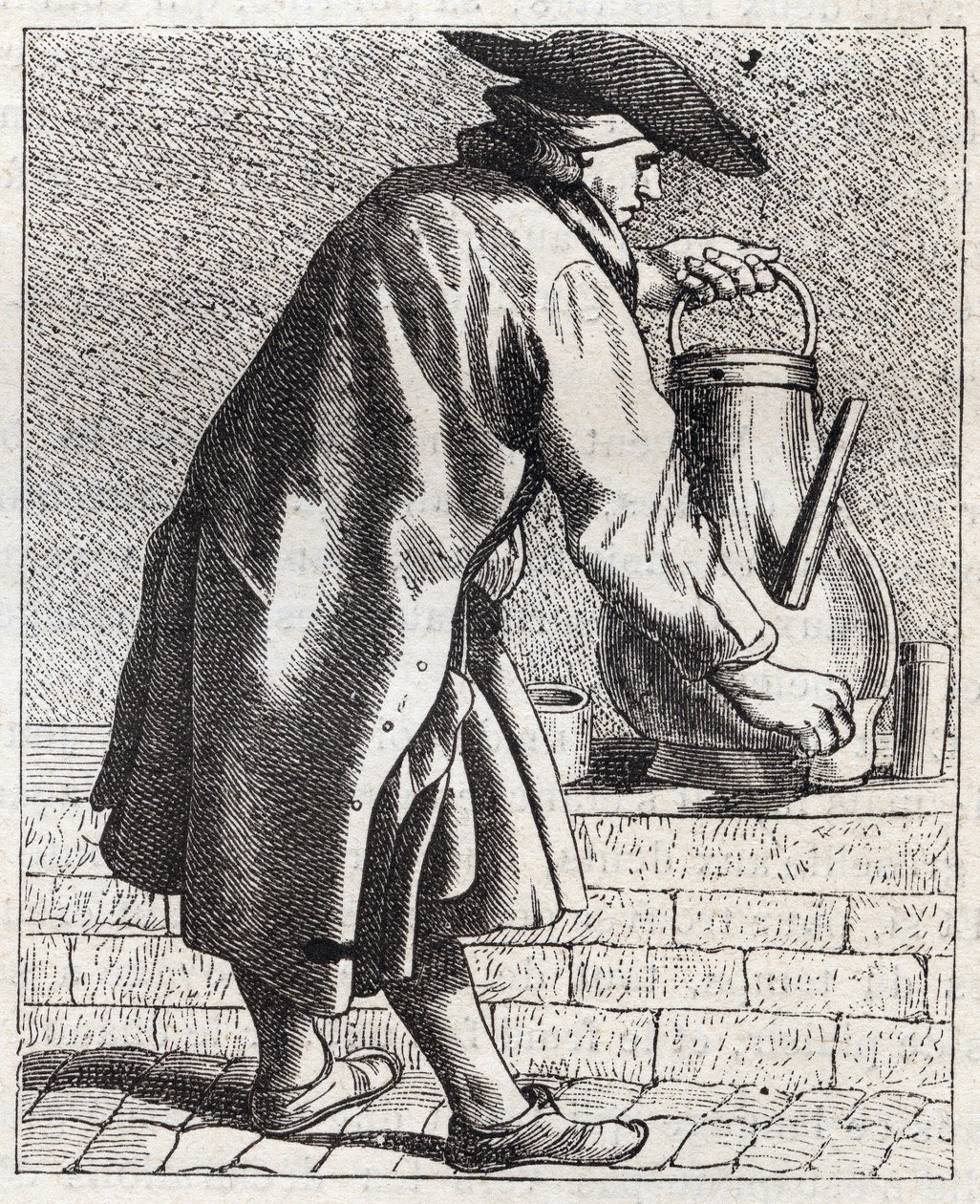 A kávékereskedő - Pepetit metier de Paris (Tanulmányok az alsó népről, vagy a párizsi válságról) - Edme Bouchardon (1698-1762) metszete alkotó: Edmé Bouchardon