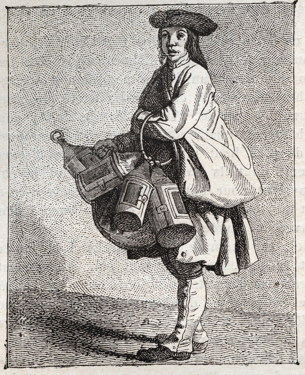 A lámpás kereskedő - Pepetit metier de Paris (Tanulmányok az alsó népről, avagy a párizsi válságról) - Edme Bouchardon (1698-1762) metszet alkotó: Edmé Bouchardon