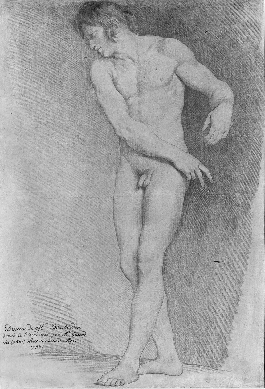 Akt lenéz balra, 1755 alkotó: Edmé Bouchardon