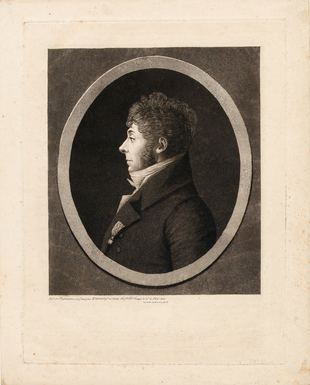 Étienne Nicolas Méhul zeneszerző portréja 1763-1817. alkotó: Edme Quenedey