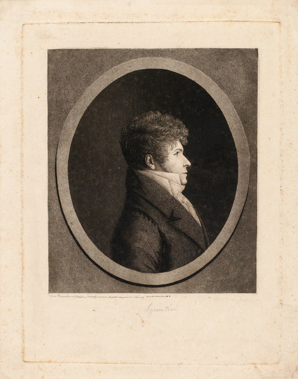 Gaspare Spontini karmester és zeneszerző portréja 1774-1851. alkotó: Edme Quenedey