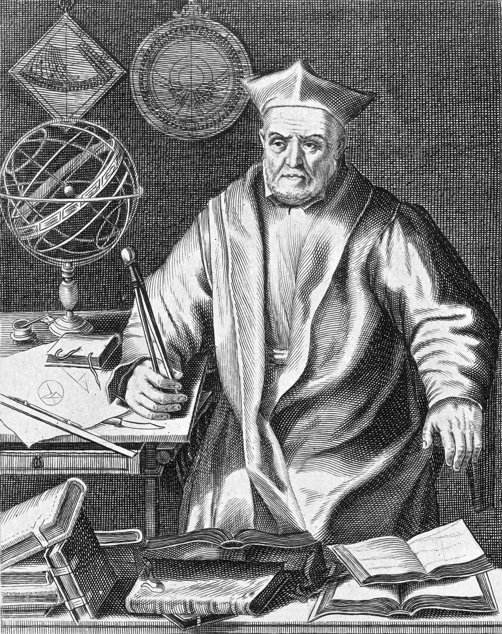 Christopher Clavius (1537-1612) bajor csillagász és matematikus, metszet alkotó: Edme de Boulonois