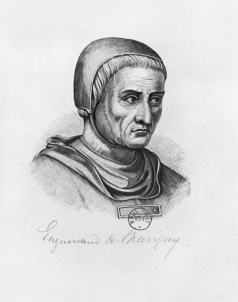 Marigny-i Enguerrand portréja (fekete-fehér fotó) alkotó: Edmond Boulenaz