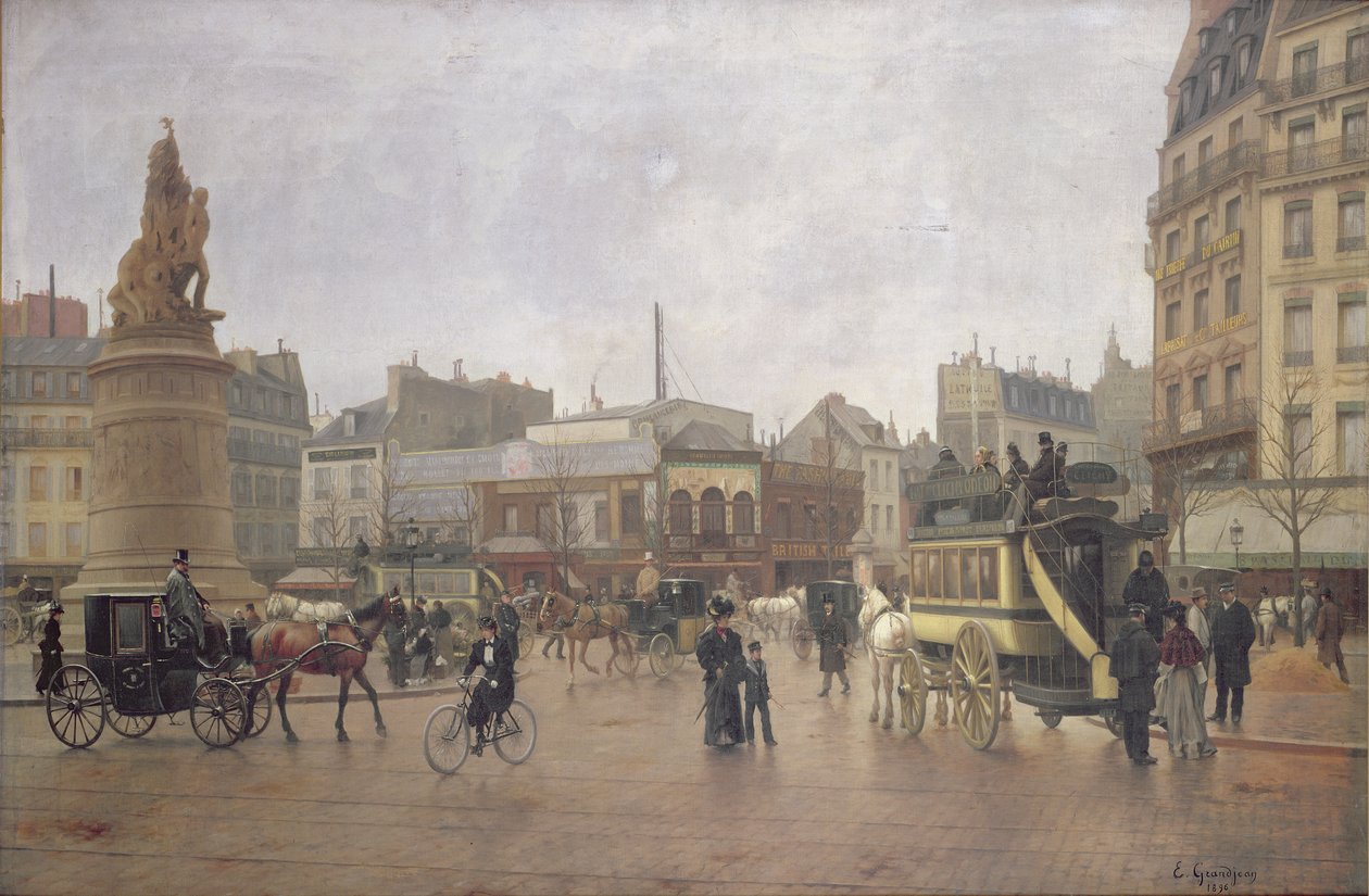 La Place Clichy, Párizs, 1896 (lásd még: 485191) alkotó: Edmond Georges Grandjean