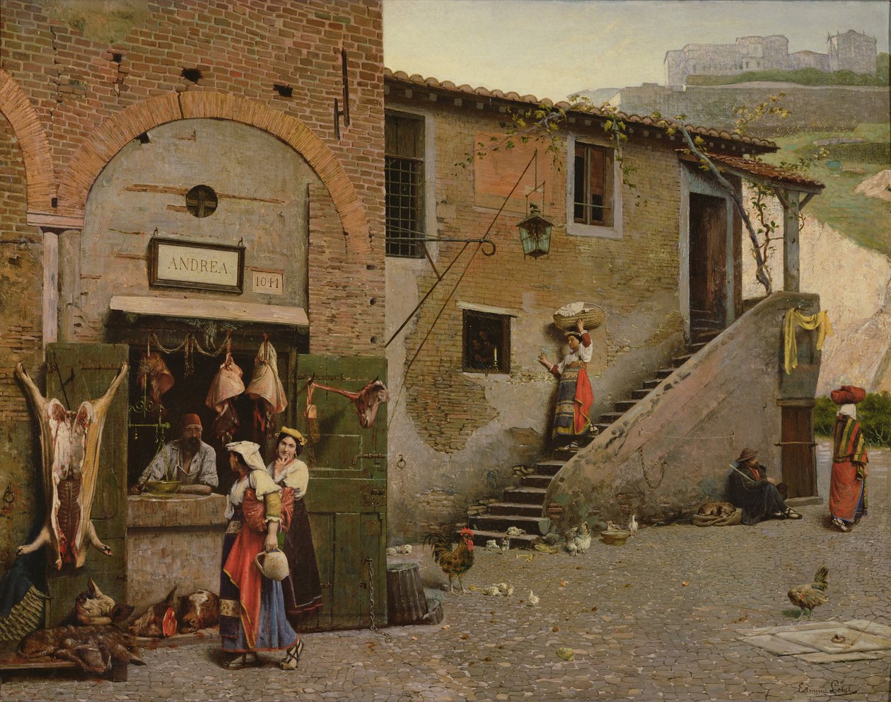 Egy Trastevere-i hentes, Róma alkotó: Edmond Lebel