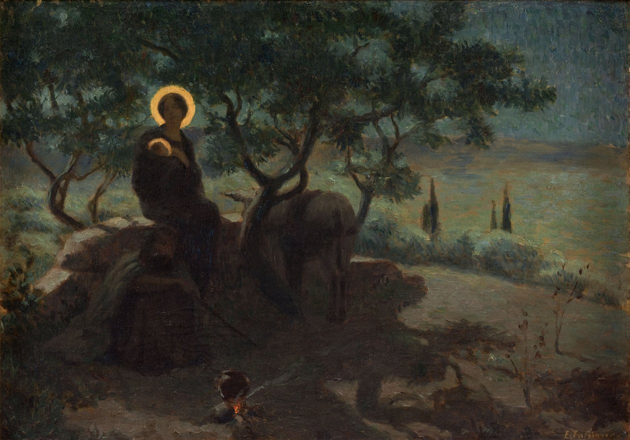 Menekülés Egyiptomba, 1915 körül (olaj, vászon) alkotó: Edmond (1861 1943) Tapissier