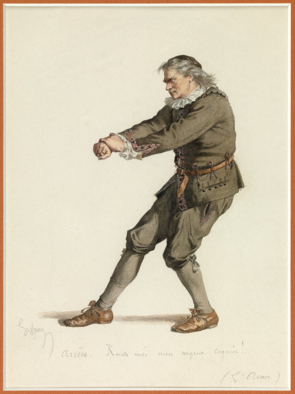 Harpagon portréja, 1870 körül (akvarell) alkotó: Edmond Aime Florentin Geffroy