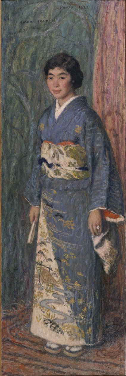 Egy japán nő portréja (Kurokiné) alkotó: Edmond Aman Jean