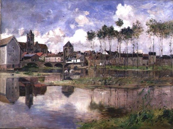 Moret-sur-Loing (olaj, vászon) alkotó: Edmond Charles Yon