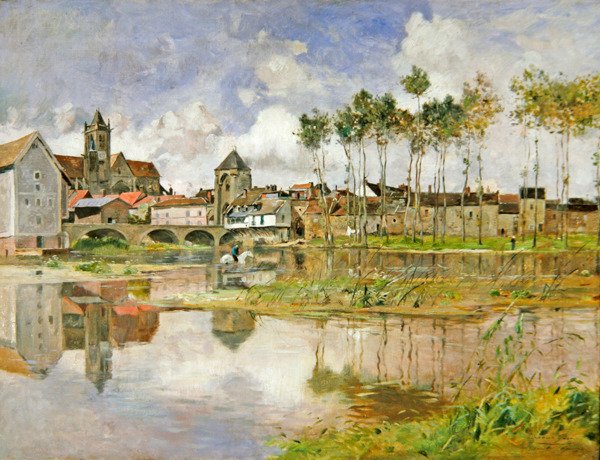 Moret-sur-Loing (olaj, vászon) alkotó: Edmond Charles Yon