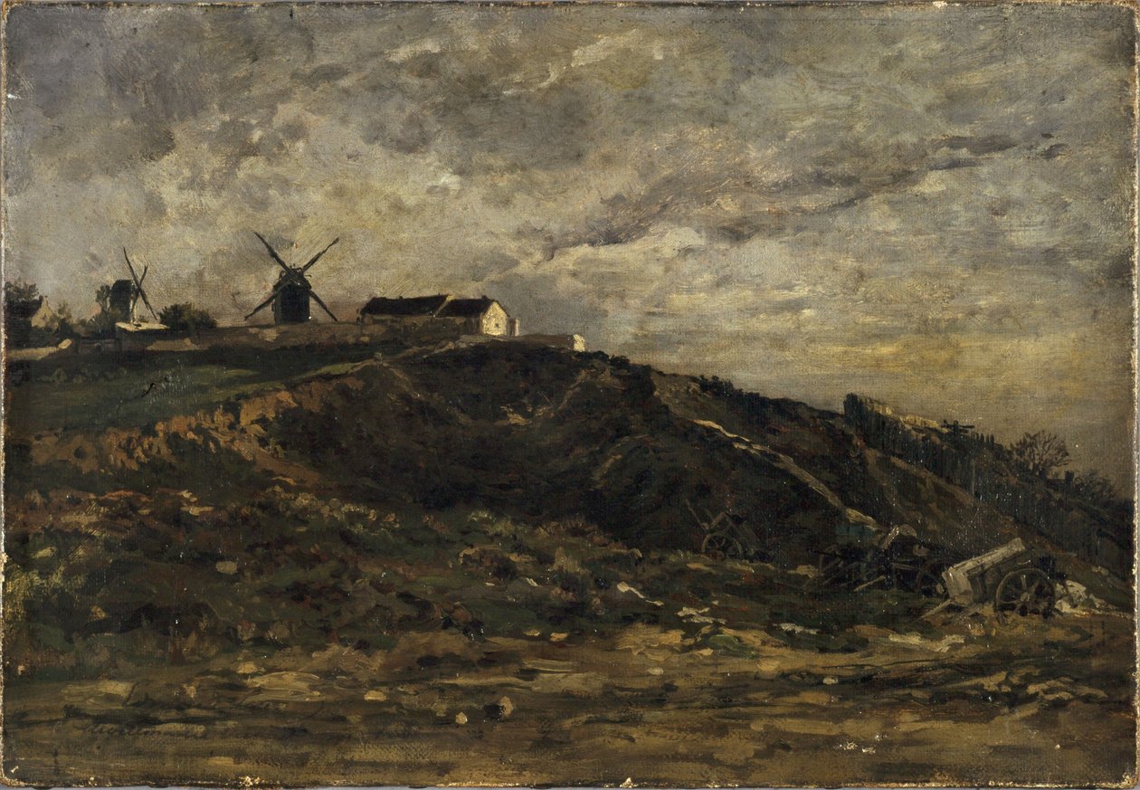 A Montmartre szélmalmai; északi oldal alkotó: Edmond Charles Yon