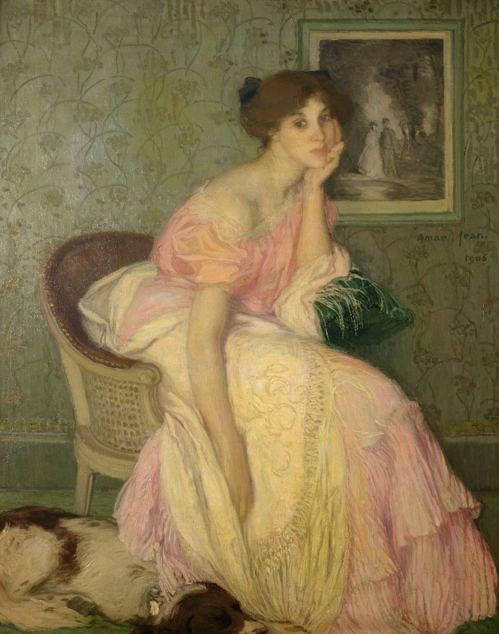 Egy fiatal lány portréja alkotó: Edmond François Aman Jean